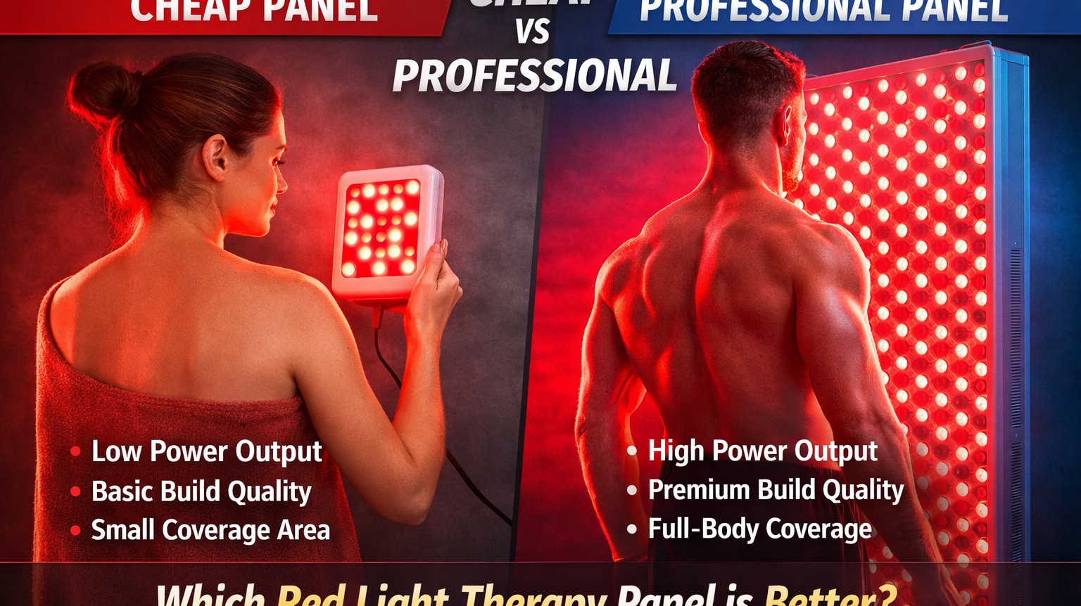 Are Cheap Red Light Therapy Panels Effective or Should You Buy a Professional One?