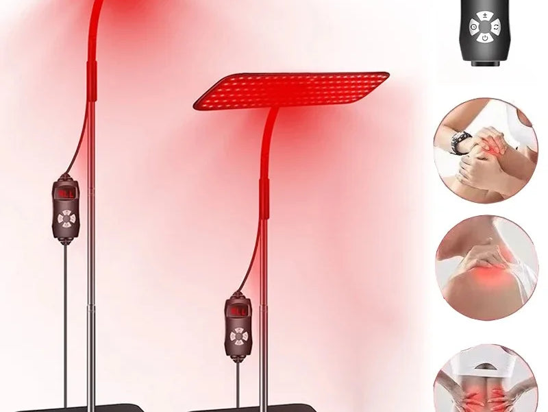 Zack Fitness 126-LED 660nm and 850nm red light therapy panel with adjustable floor stand