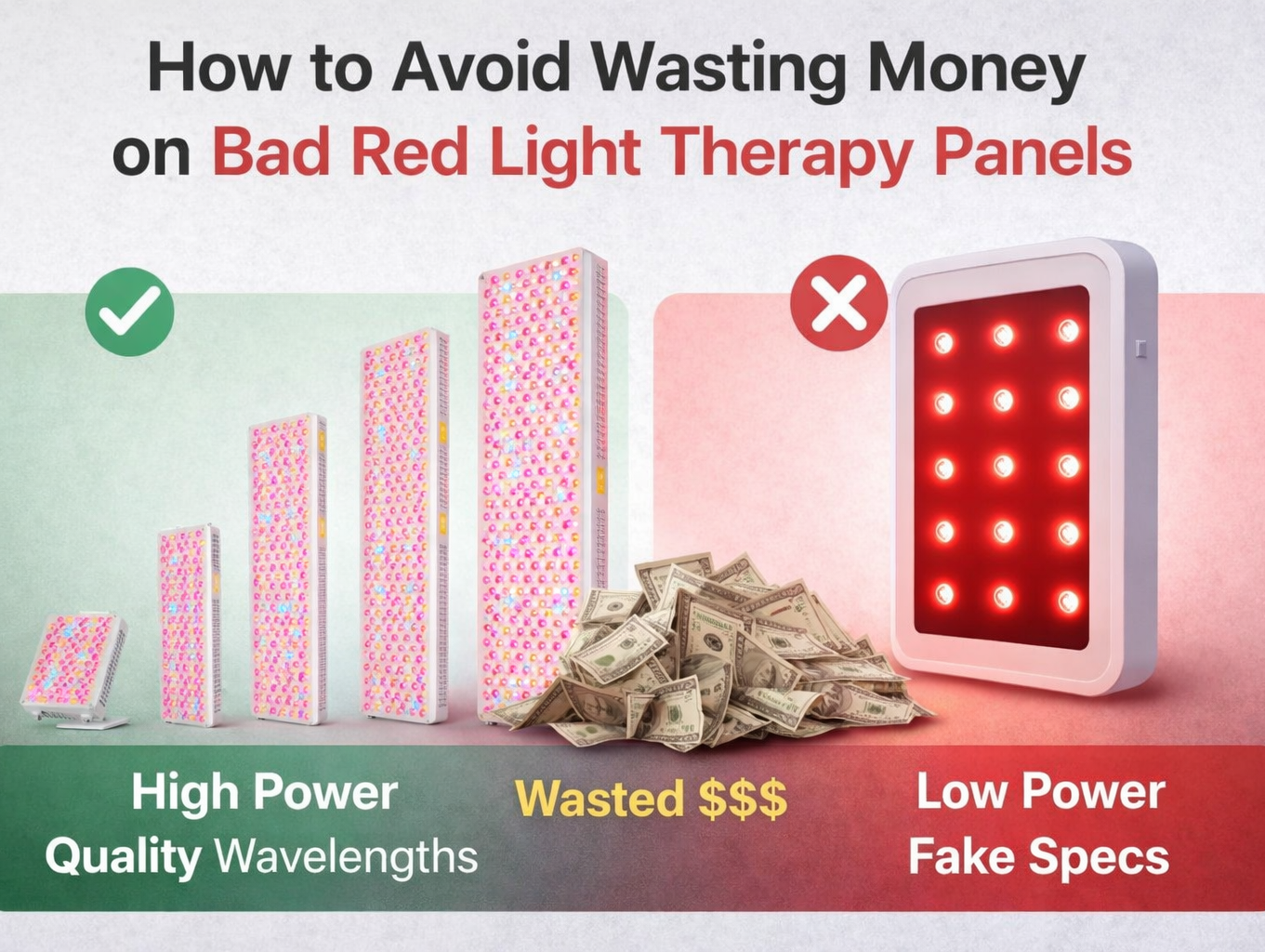 How to Avoid Wasting Money on Bad Red Light Therapy Panels