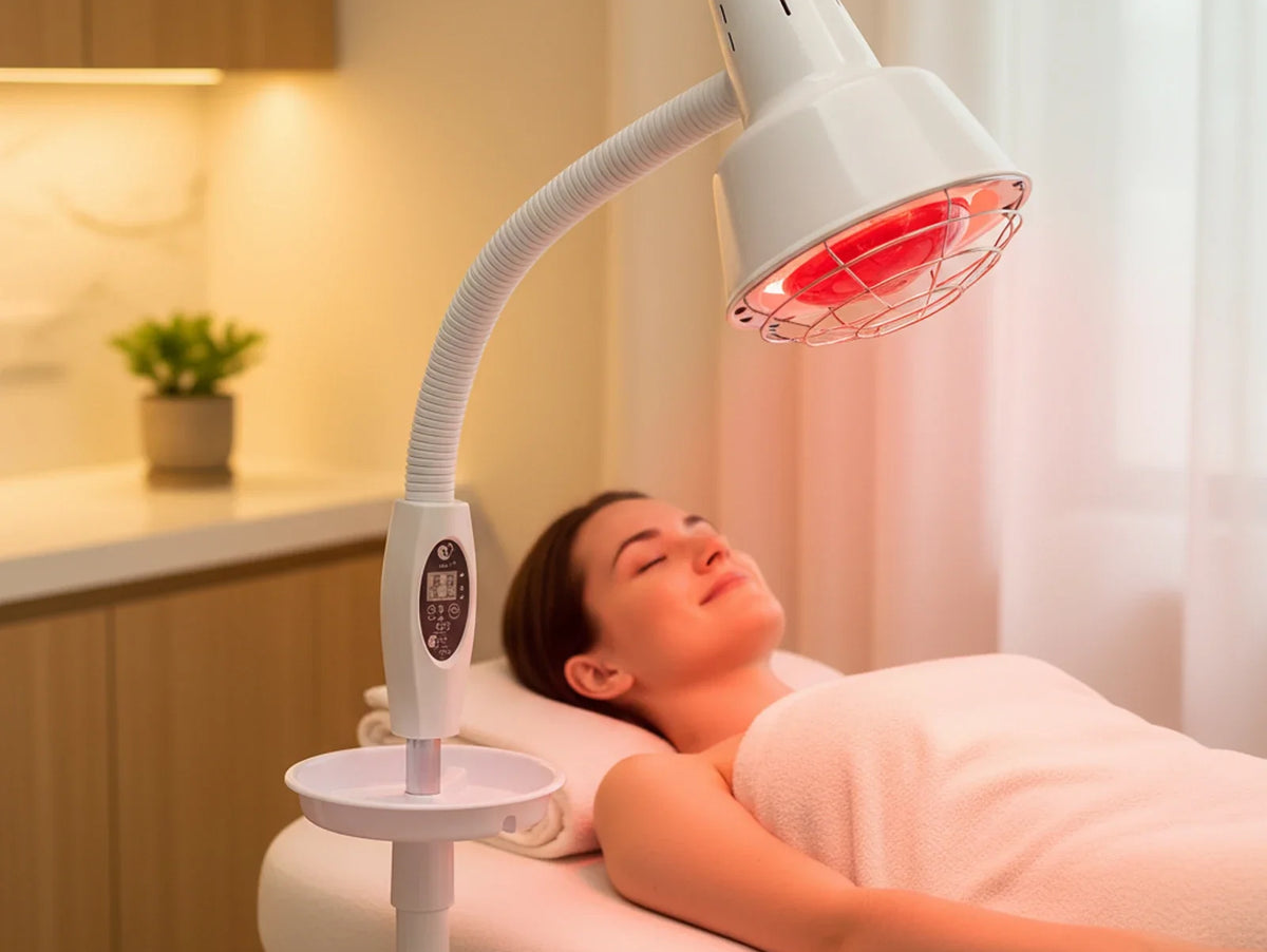 Infrared Heat Therapy Lamp 275W for Muscle & Joint Pain Relief – Infrared Heat Lamp vs Red Light Therapy Belt for Targeted Comfort | Zack Fitness