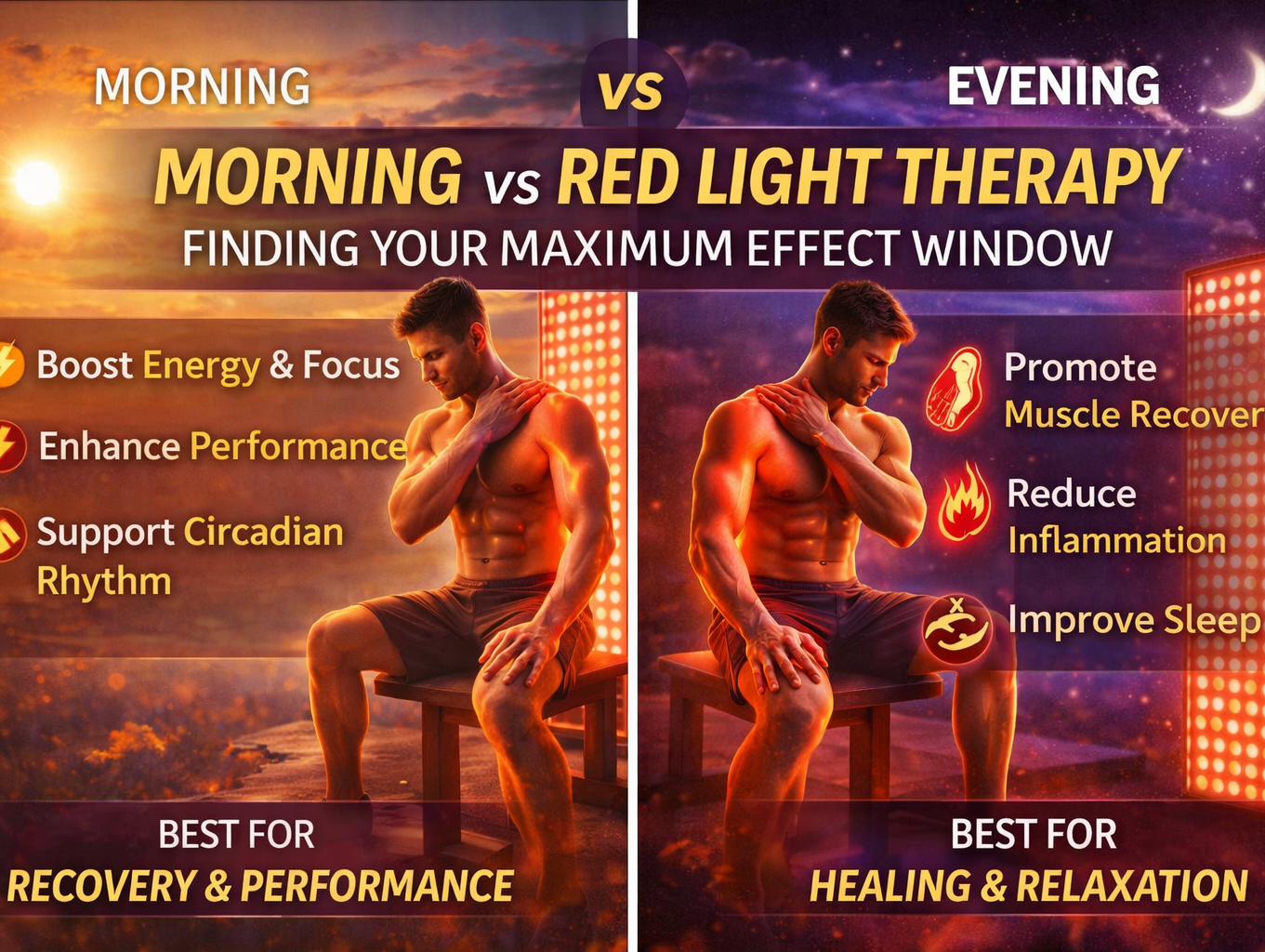 Morning vs Evening Red Light Therapy: Best Time for Results