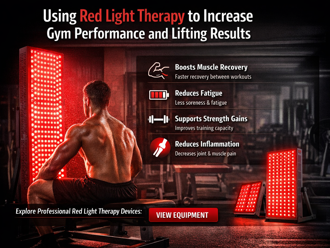 Using Red Light Therapy to Increase Gym Performance and Lifting Results