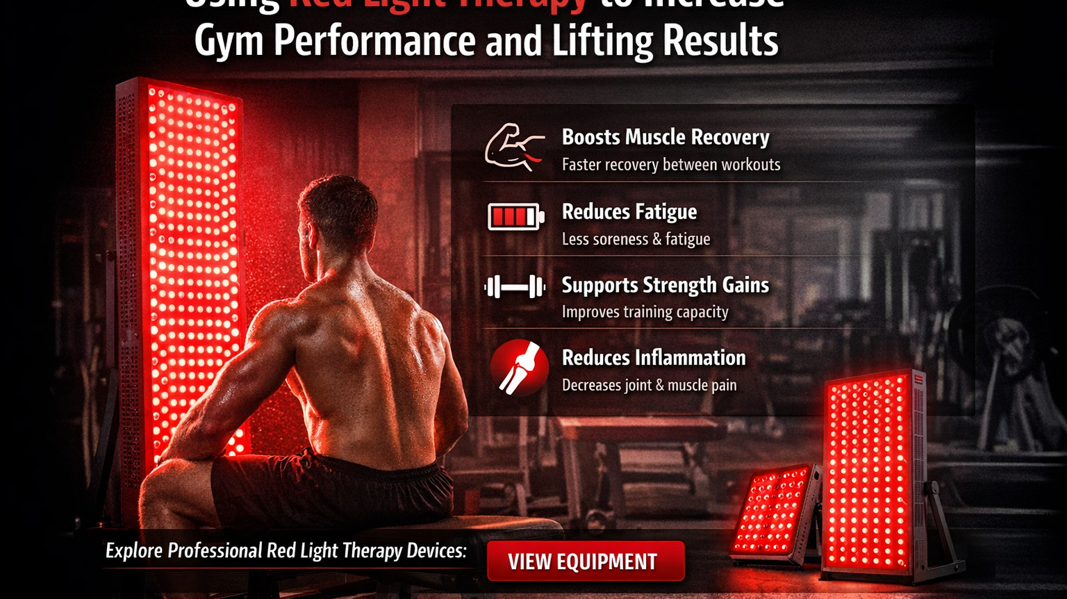 Using Red Light Therapy to Increase Gym Performance and Lifting Results
