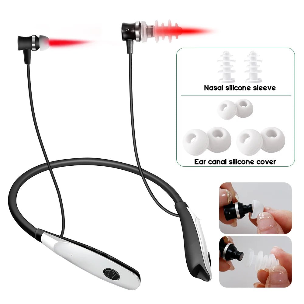 Non-invasive ear laser therapy device using 650nm red light