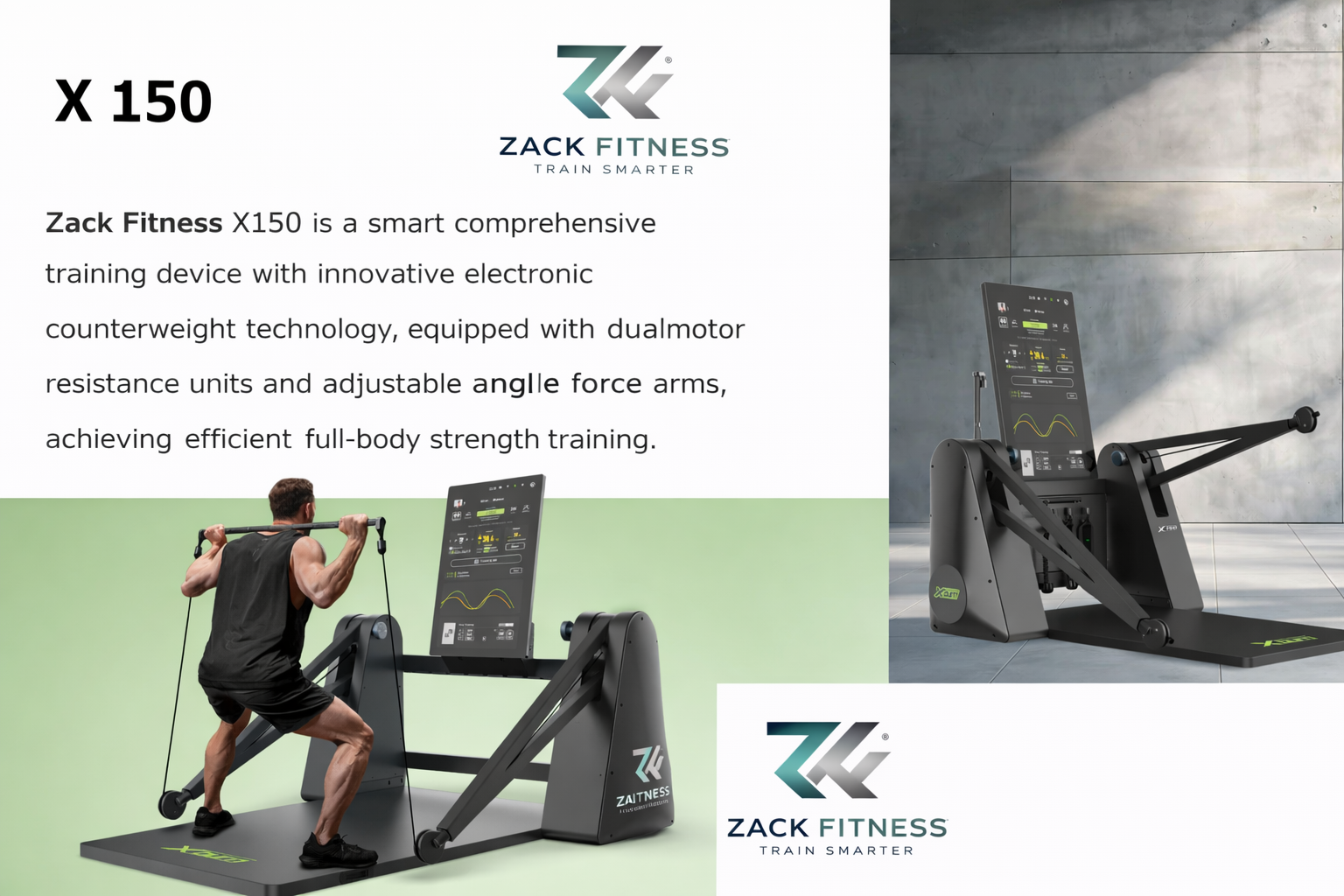 Home gym machine showing adjustable resistance arms for push and pull exercises