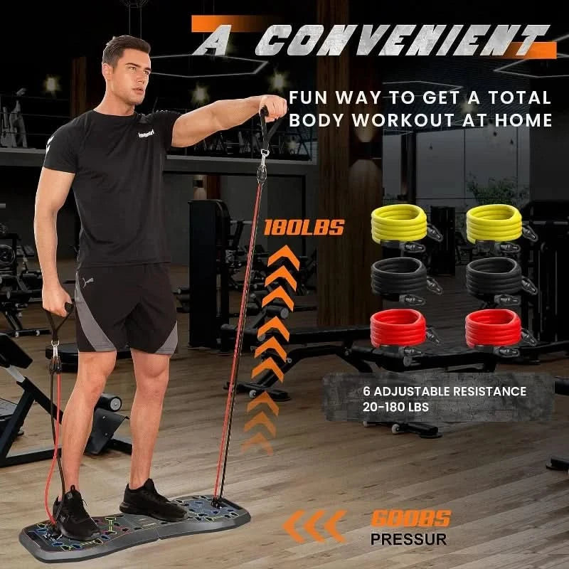 All in one home gym kit for strength training resistance workouts and cardio at home