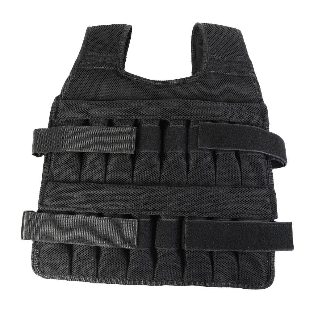 Commercial-grade weighted vest built with heavy-duty fabric and secure fastening system.