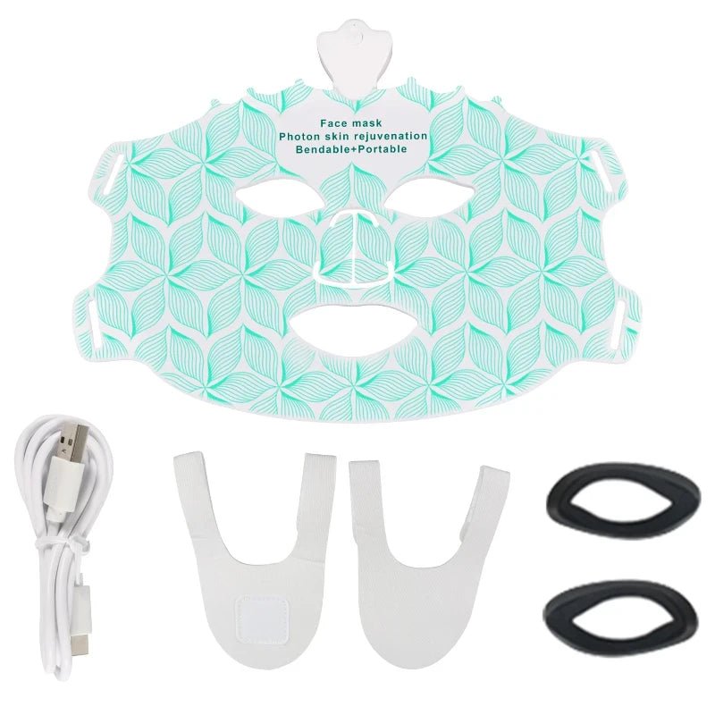 Red light therapy mask delivering even LED light coverage across the face