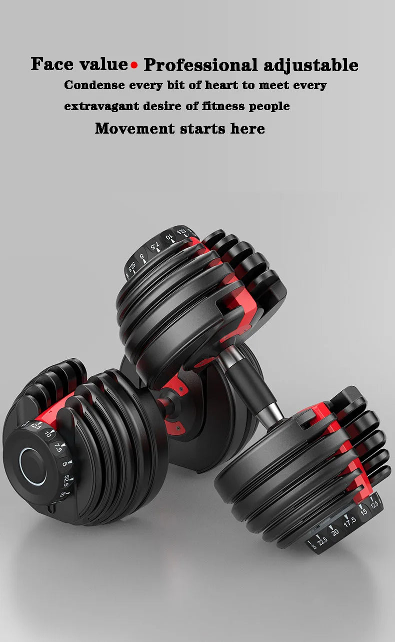 40kg Adjustable Dumbbell – Fast-Lock, Smart Weight for Home Strength Training (90lbs Adjustable Gym Equipment) - Zack Fitness