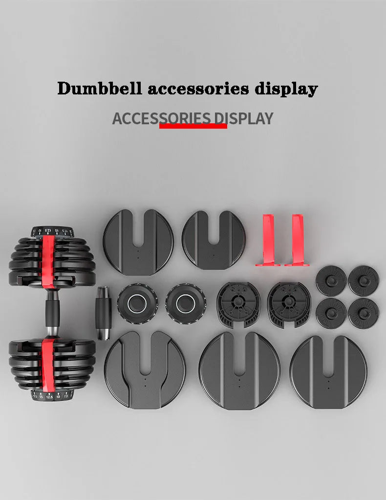 40kg Adjustable Dumbbell – Fast-Lock, Smart Weight for Home Strength Training (90lbs Adjustable Gym Equipment) - Zack Fitness