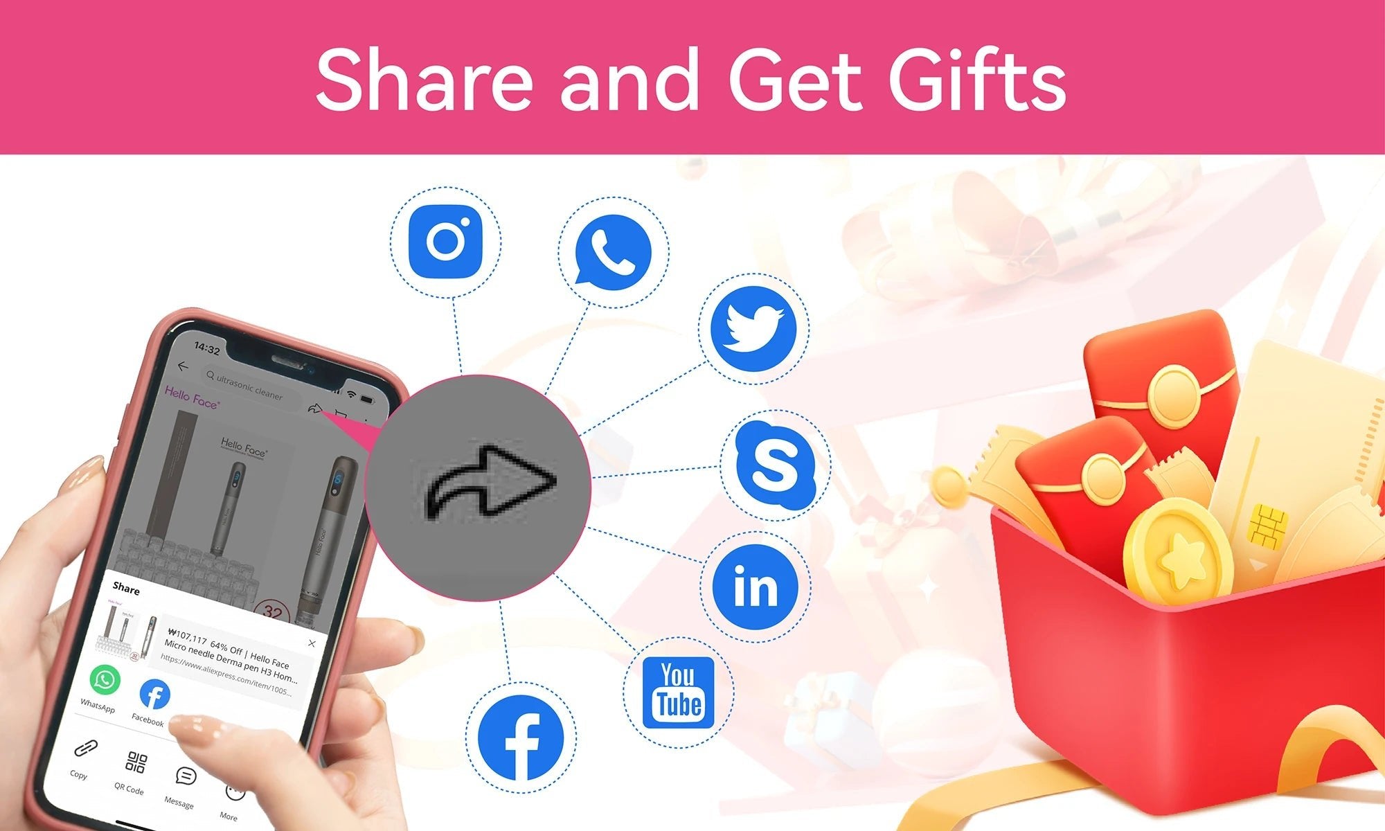 Handheld photobiomodulation light therapy wand for focused facial treatment zones