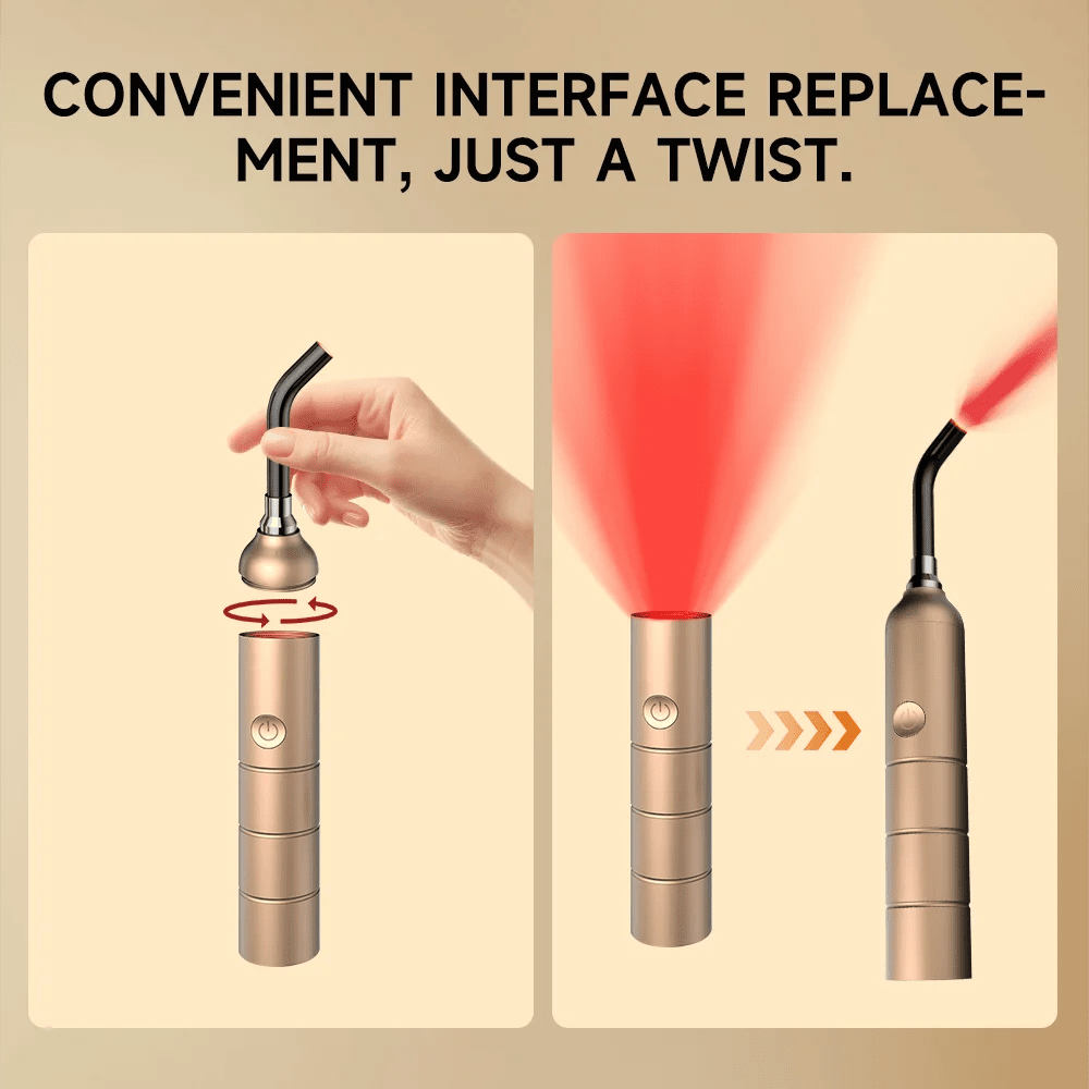 Rechargeable red light therapy device designed for targeted facial and oral application