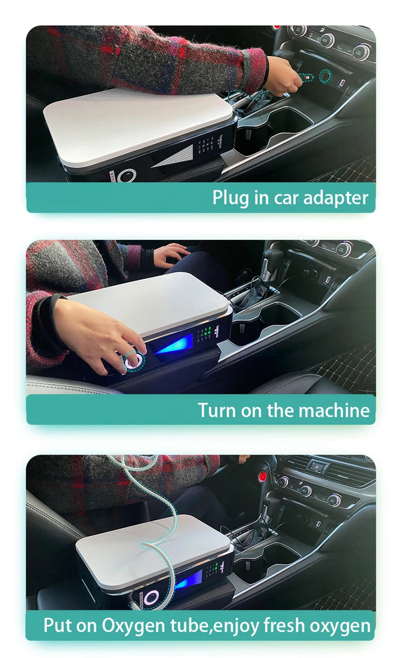 ZIQING Portable Oxygen Concentrator 1–2L | Home & Car Use 2025 - Zack Fitness