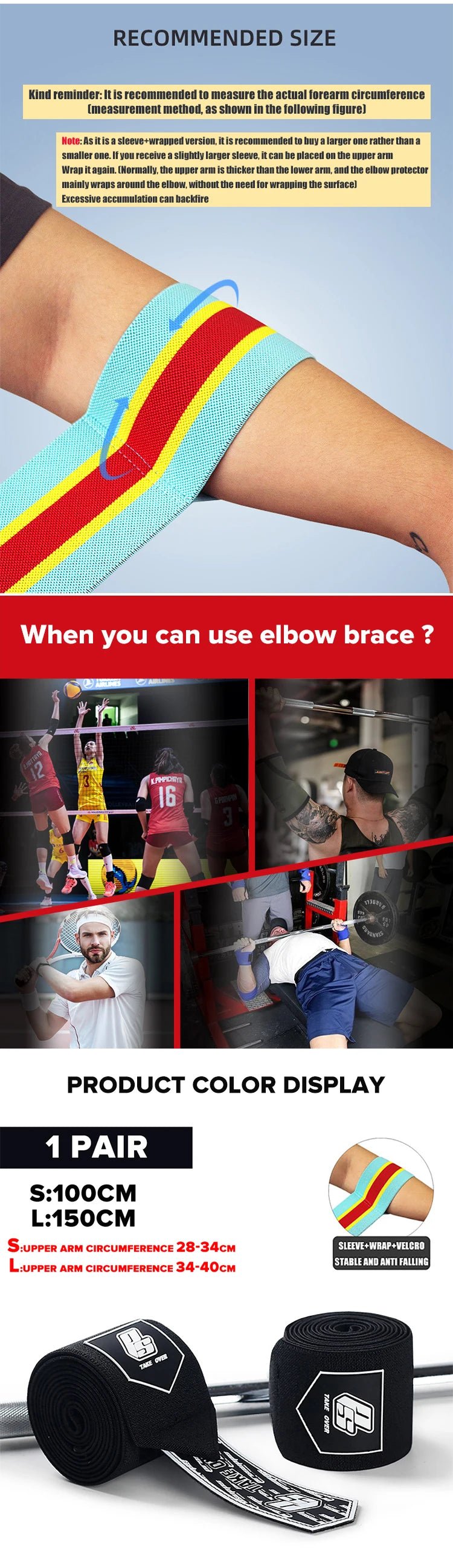 heavy lifting elbow support wrap for bench press and triceps training