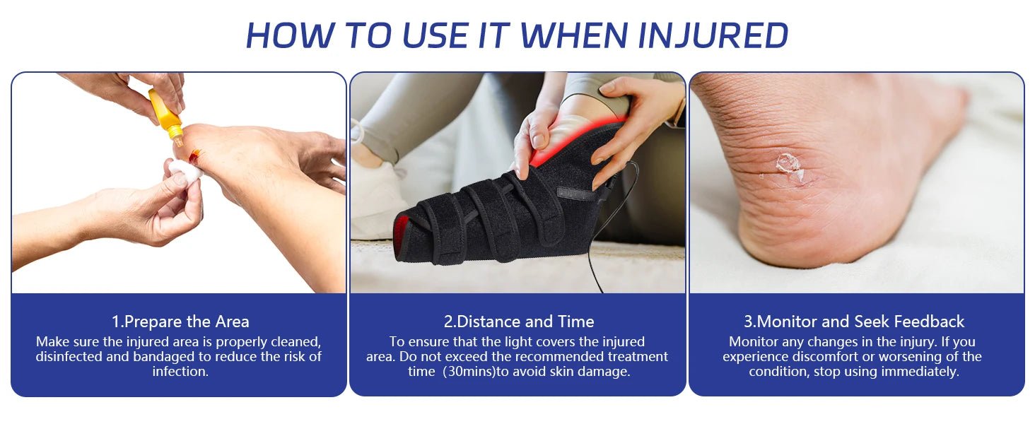 Red light therapy foot wrap focused on ankle area for targeted recovery