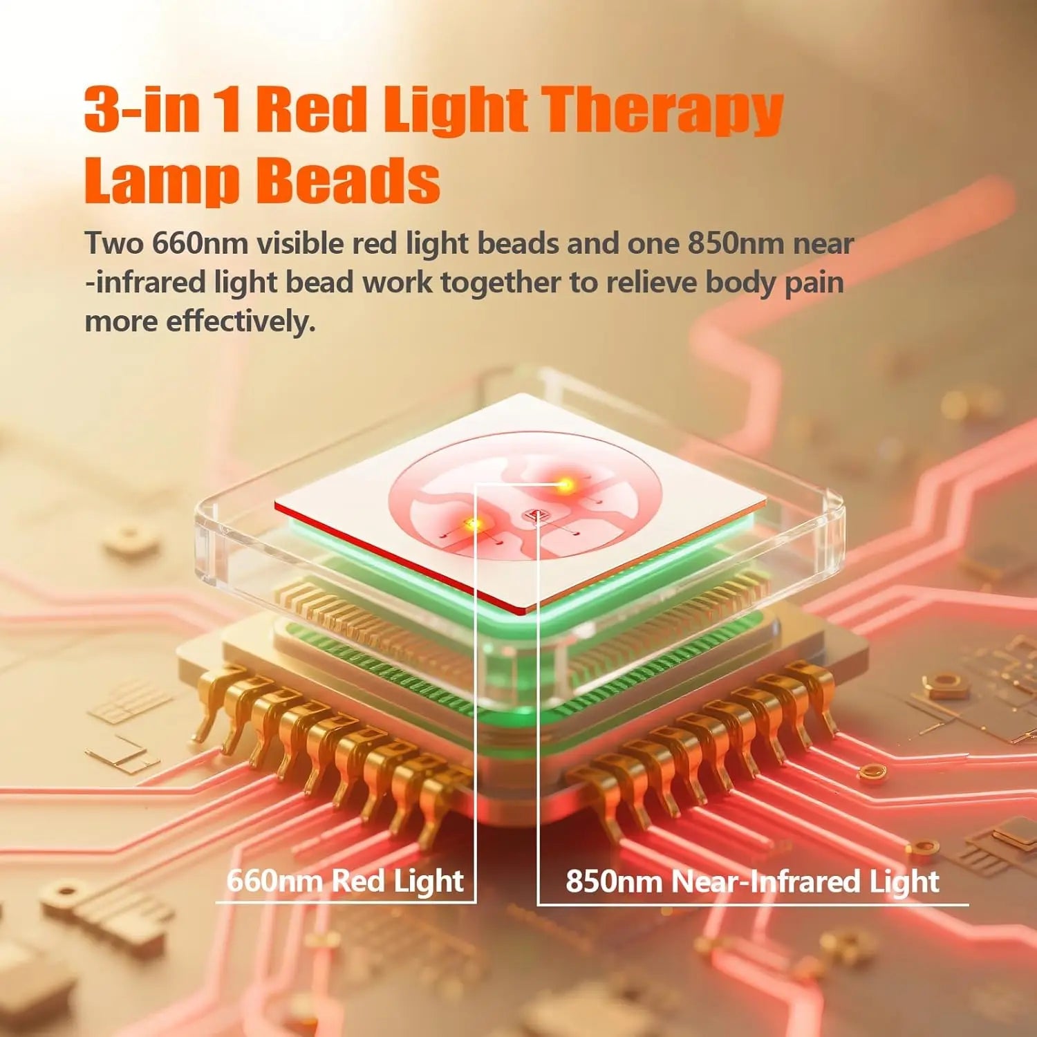 Near infrared light therapy pad surface exposure