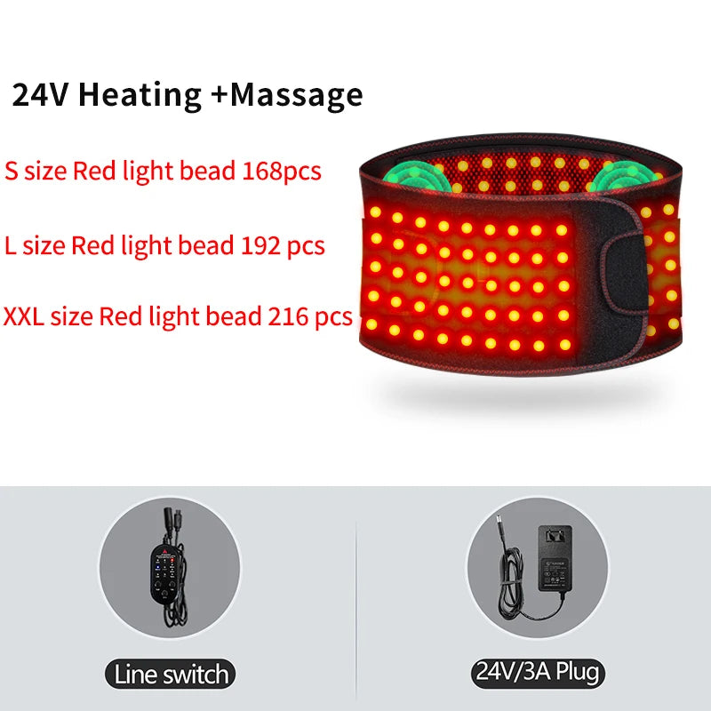 Red light therapy belt offering extra back support and comfort during daily use