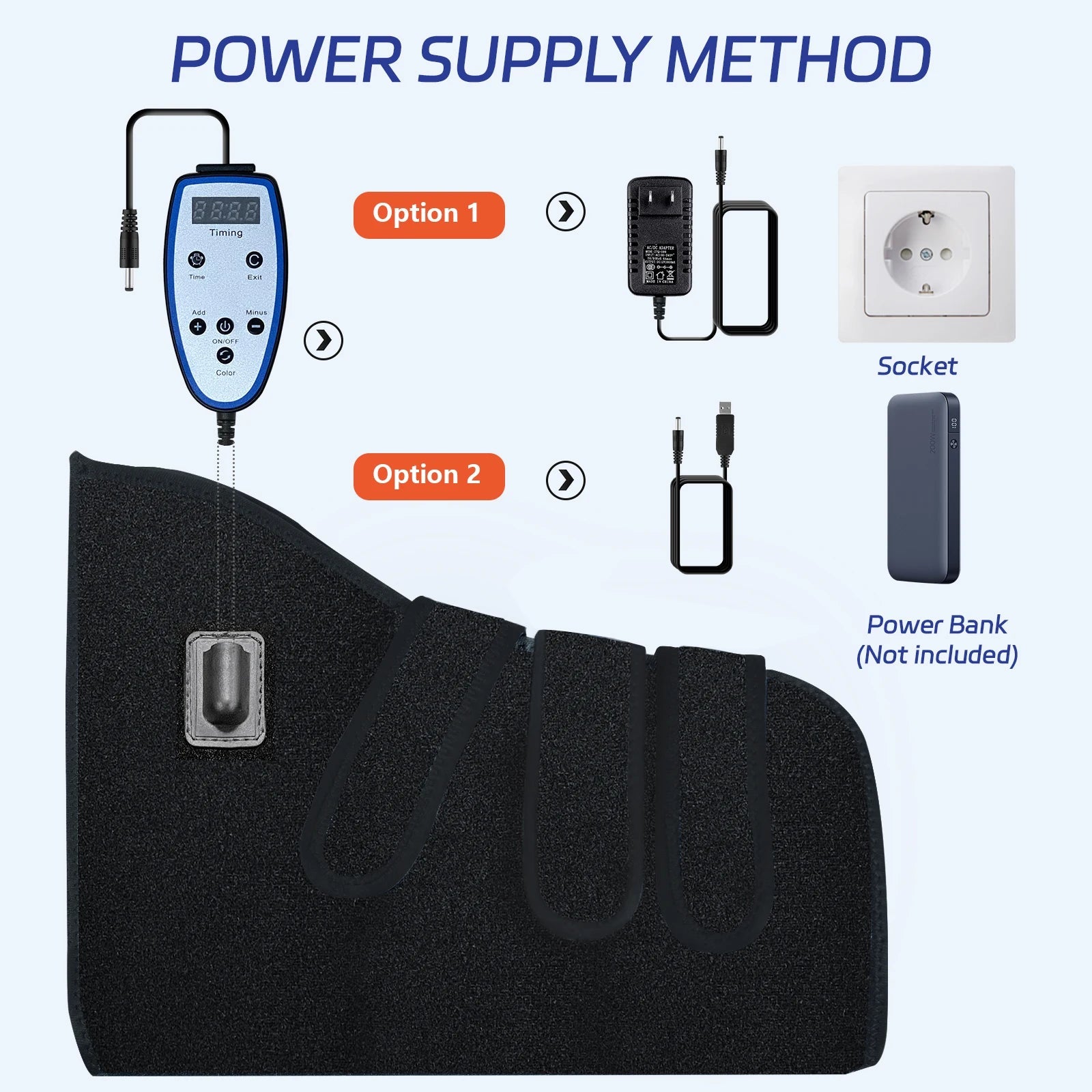Adjustable red light therapy foot wrap design for targeted foot treatment