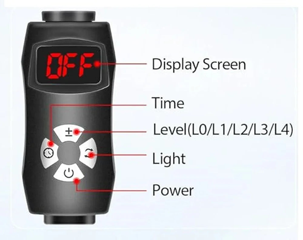 red light therapy lamp used for home recovery sessions and wellness routines