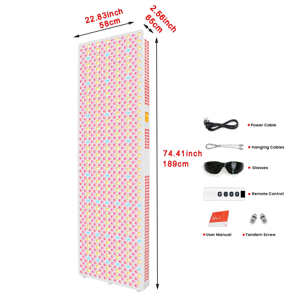 Full spectrum red light therapy panel used in gym for post workout recovery routines