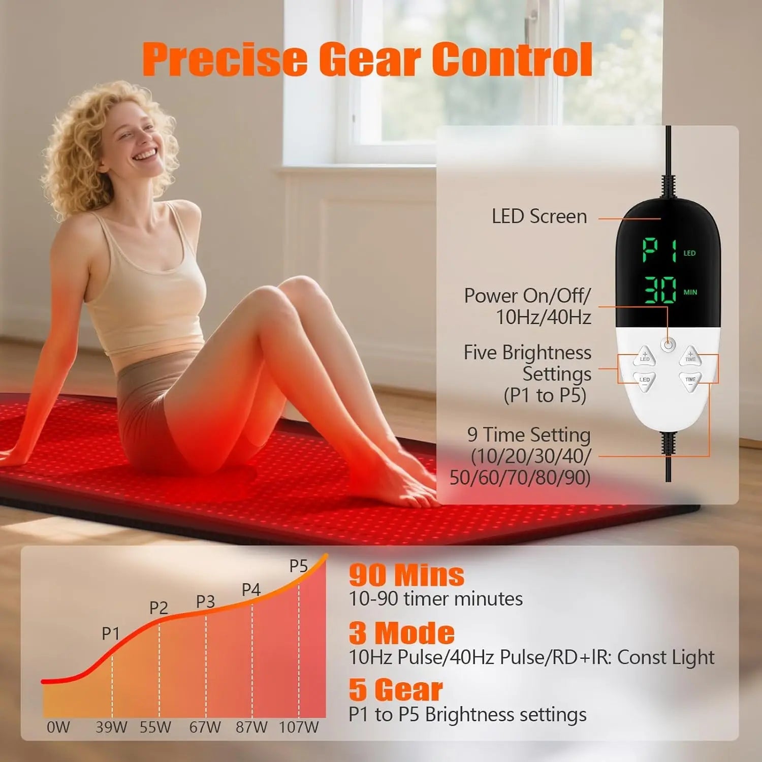 Red and infrared LED therapy pad for wellness use
