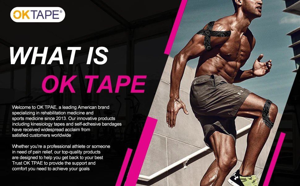 OKTAPE PRO Kinesiology Tape | Waterproof, Latex-Free & Breathable - Zack Fitness
