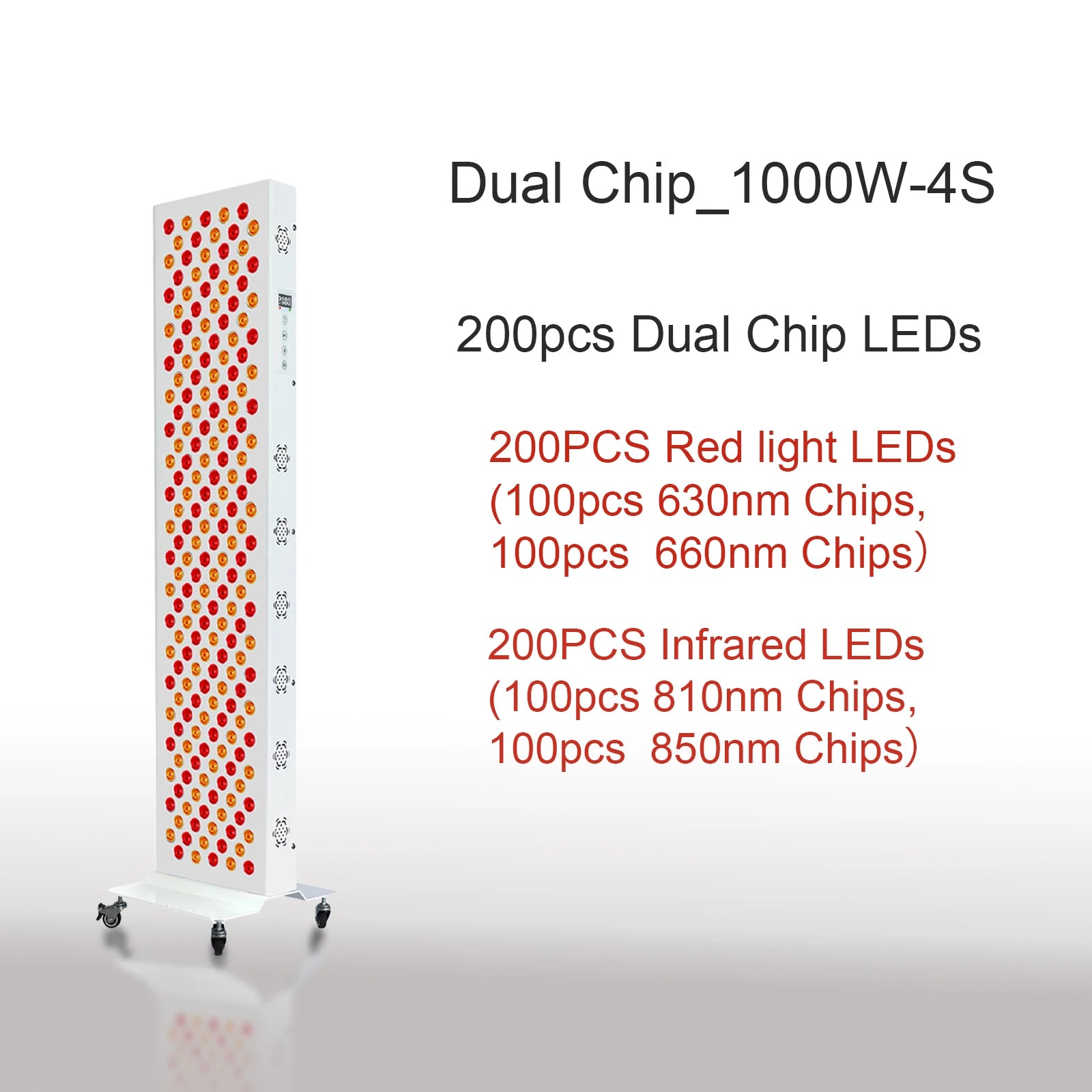 Dual Chip Red Light Therapy Panel 630nm 850nm – Face & Body Care - Zack Fitness