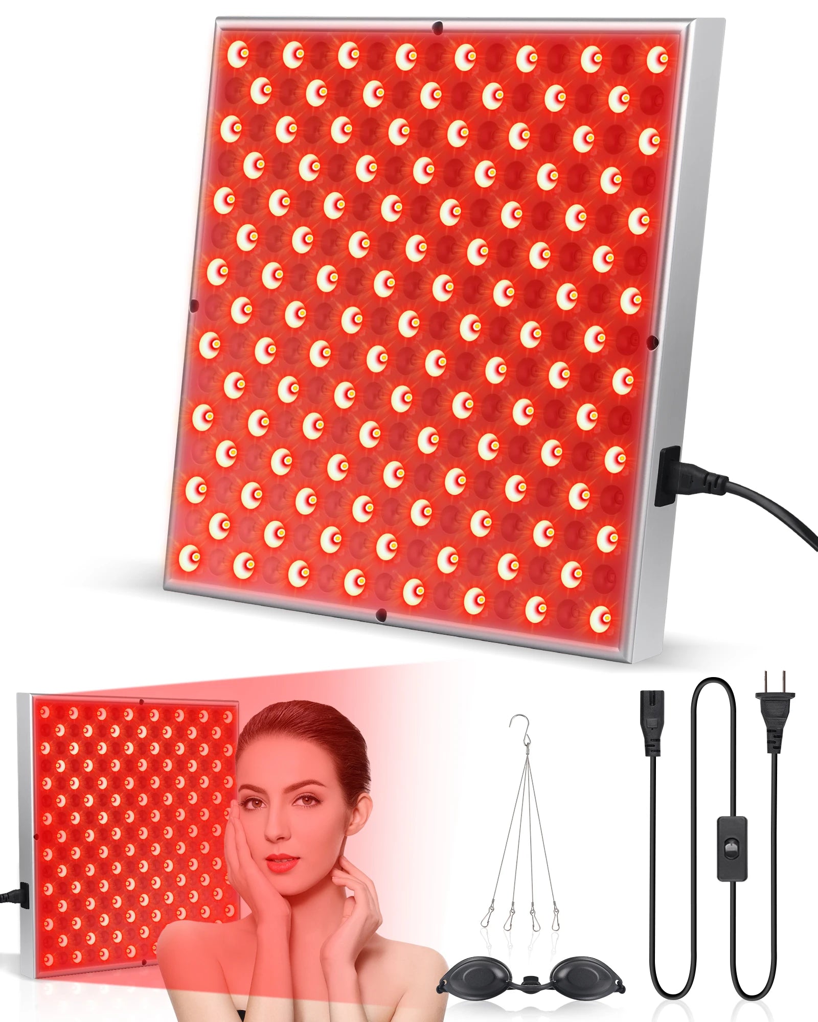 Red Light Therapy Panel – 225 LEDs (660nm & 850nm) for Skin, Pain Relief & Recovery - Zack Fitness