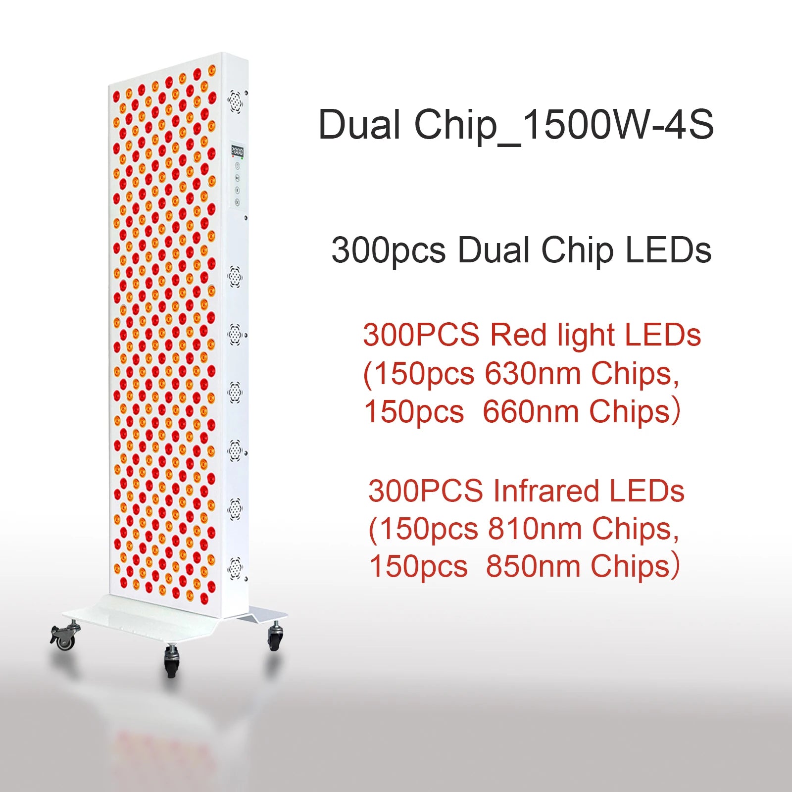 Dual Chip Red Light Therapy Panel 630nm 850nm – Face & Body Care - Zack Fitness