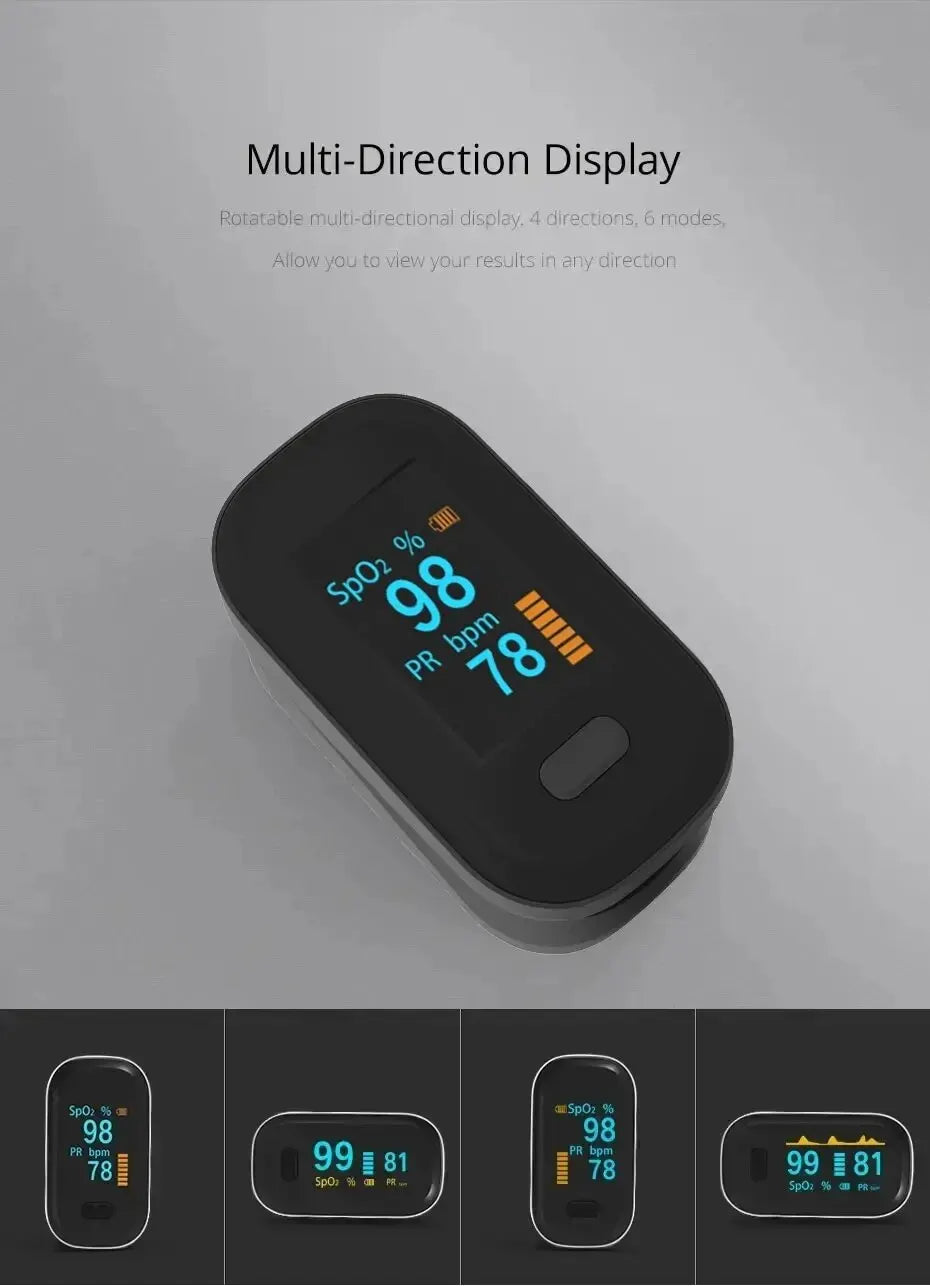 Finger Pulse Oximeter Medical Portable Blood Oxygen Oxymetre Heart Rate Saturation Meter OLED Oximetro De Dedo - Zack Fitness