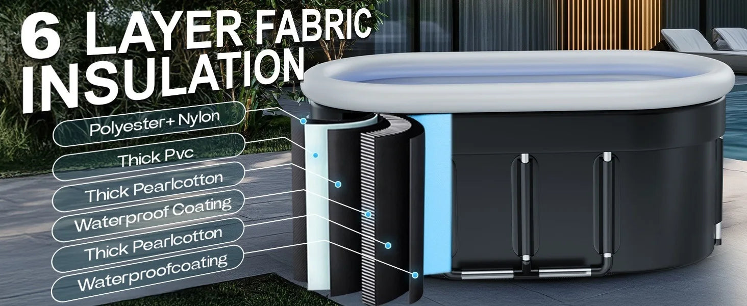 Ice Bath Tub 2025 | 175-Gal Portable Cold Plunge for Athletes & Recovery - Zack Fitness