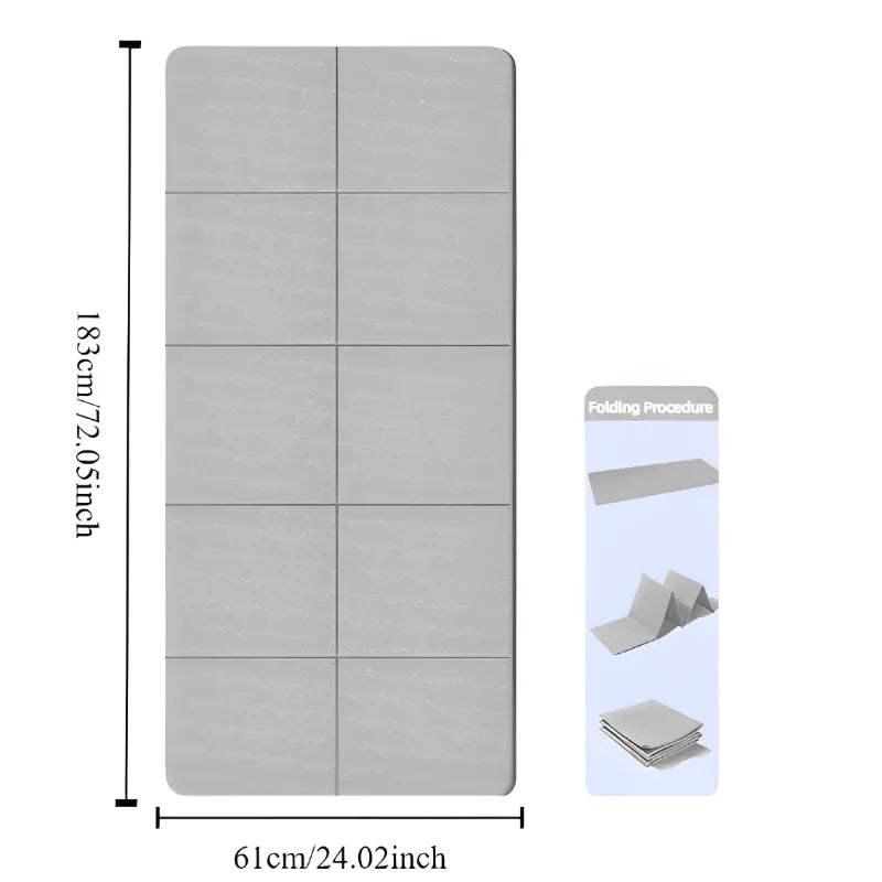 Foldable Eco-Friendly TPE Yoga Mat – Non-Slip, Travel-Friendly for Pilates & Floor Workouts - Zack Fitness