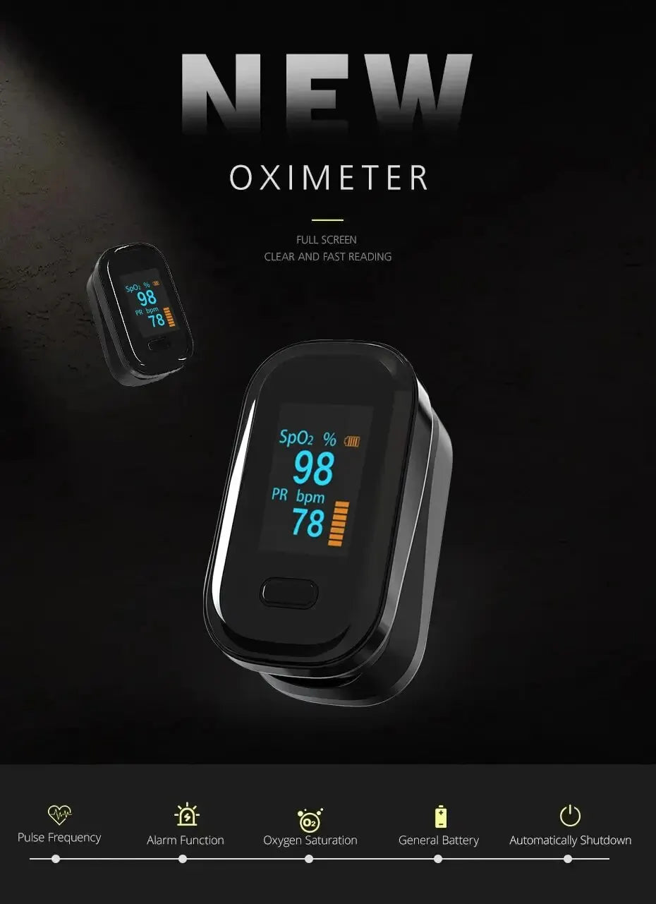 Finger Pulse Oximeter Medical Portable Blood Oxygen Oxymetre Heart Rate Saturation Meter OLED Oximetro De Dedo - Zack Fitness