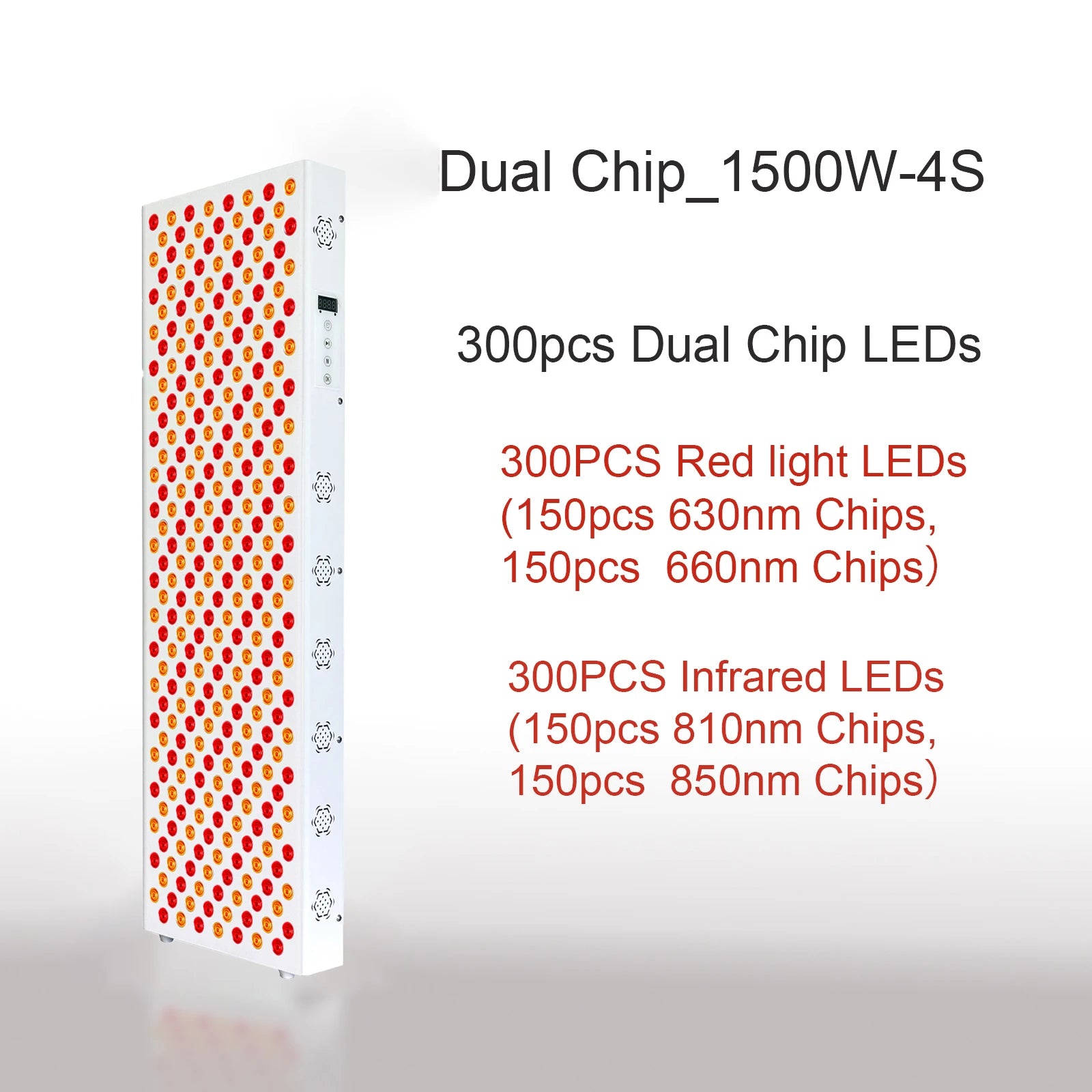 Dual Chip Red Light Therapy Panel 630nm 850nm – Face & Body Care - Zack Fitness