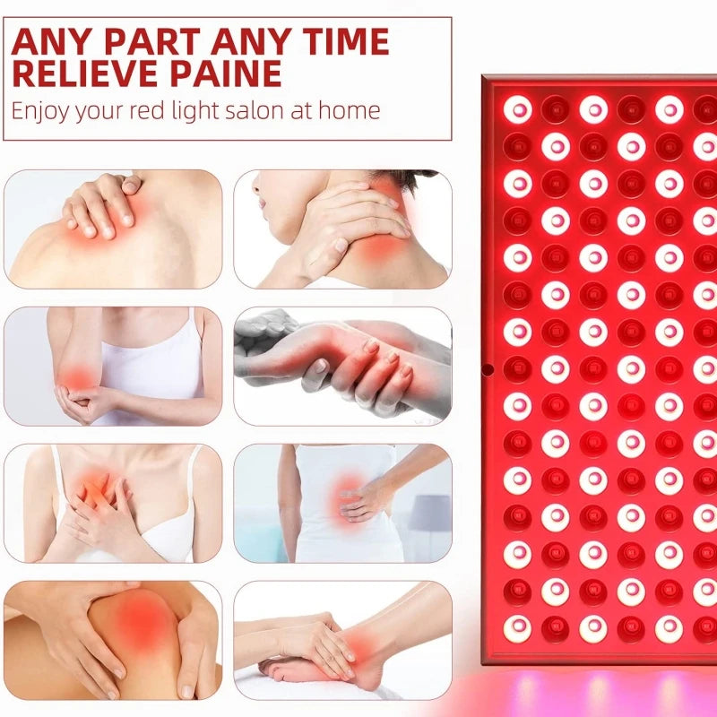 Red Light Therapy Panel – 225 LEDs (660nm & 850nm) for Skin, Pain Relief & Recovery - Zack Fitness