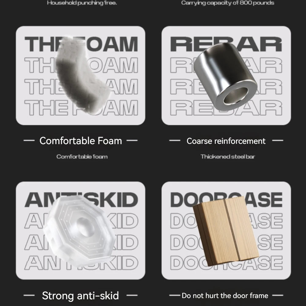 Telescopic Doorway Pull-Up Bar – Adjustable Non-Slip Chin-Up Bar for Home Strength Training (Men & Women) - Zack Fitness