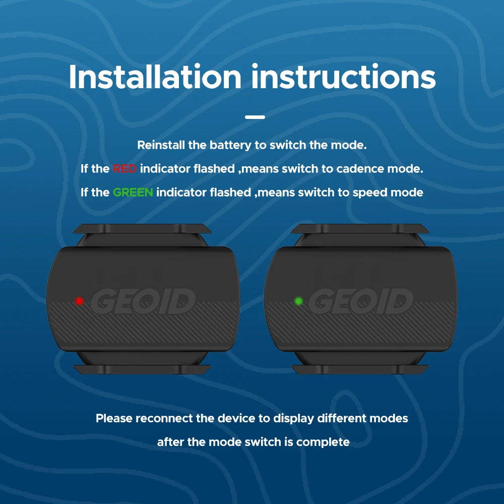 GEOID Bike Cadence & Speed Sensor | Bluetooth ANT+ | 2025 Model - Zack Fitness