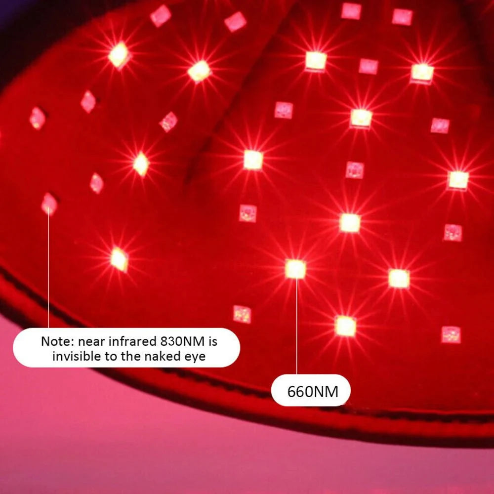 Red Light & Infrared Therapy Cap – 660nm & 830nm LED Hair Growth Helmet | Anti Hair Loss & Scalp Relaxation - Zack Fitness