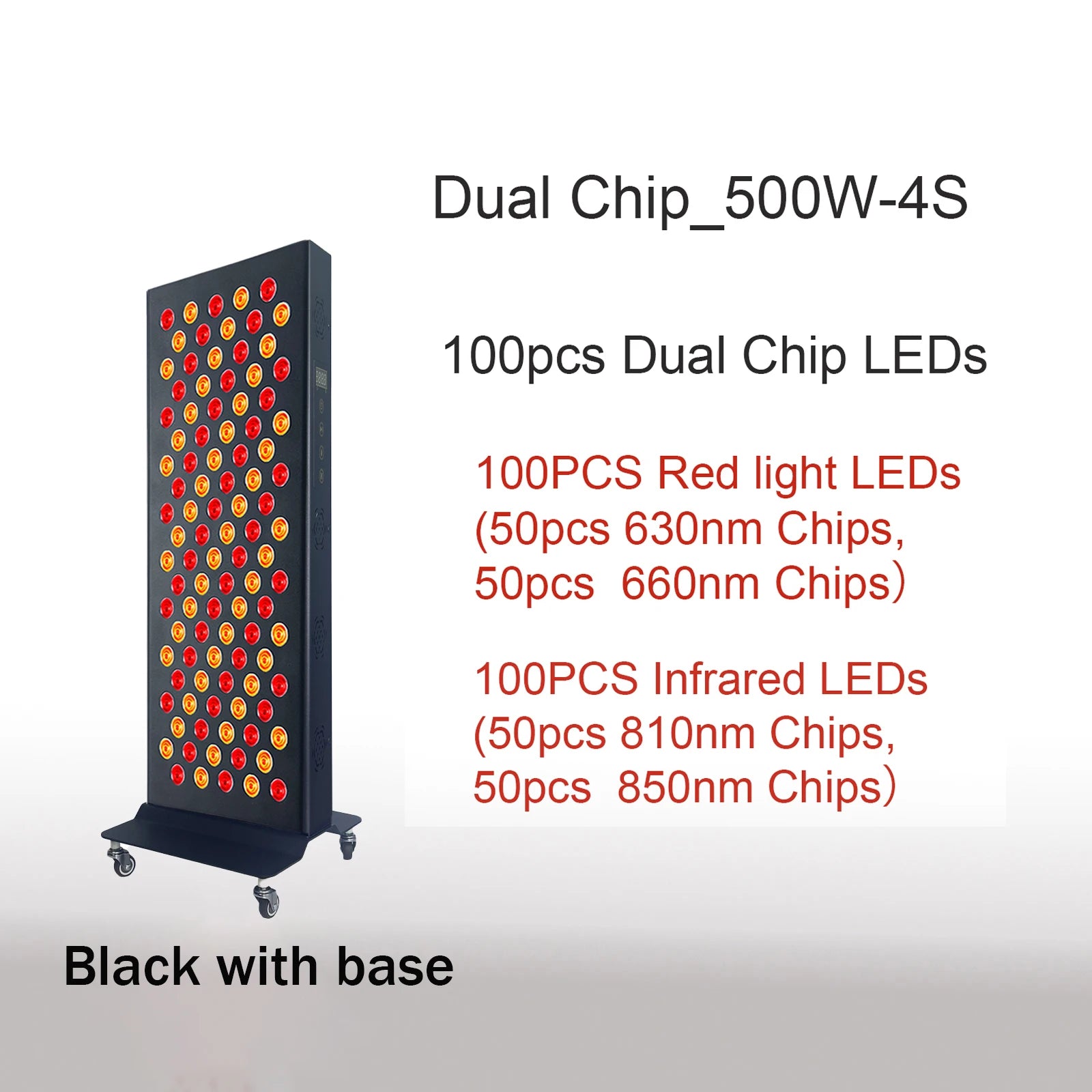 Dual Chip Red Light Therapy Panel 630nm 850nm – Face & Body Care - Zack Fitness