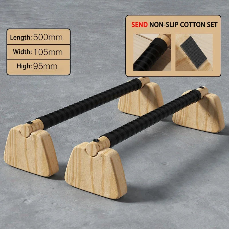 Wooden Push-Up Bars – Beech Wood Parallettes for Calisthenics & Strength Training (Up to 300KG) - Zack Fitness