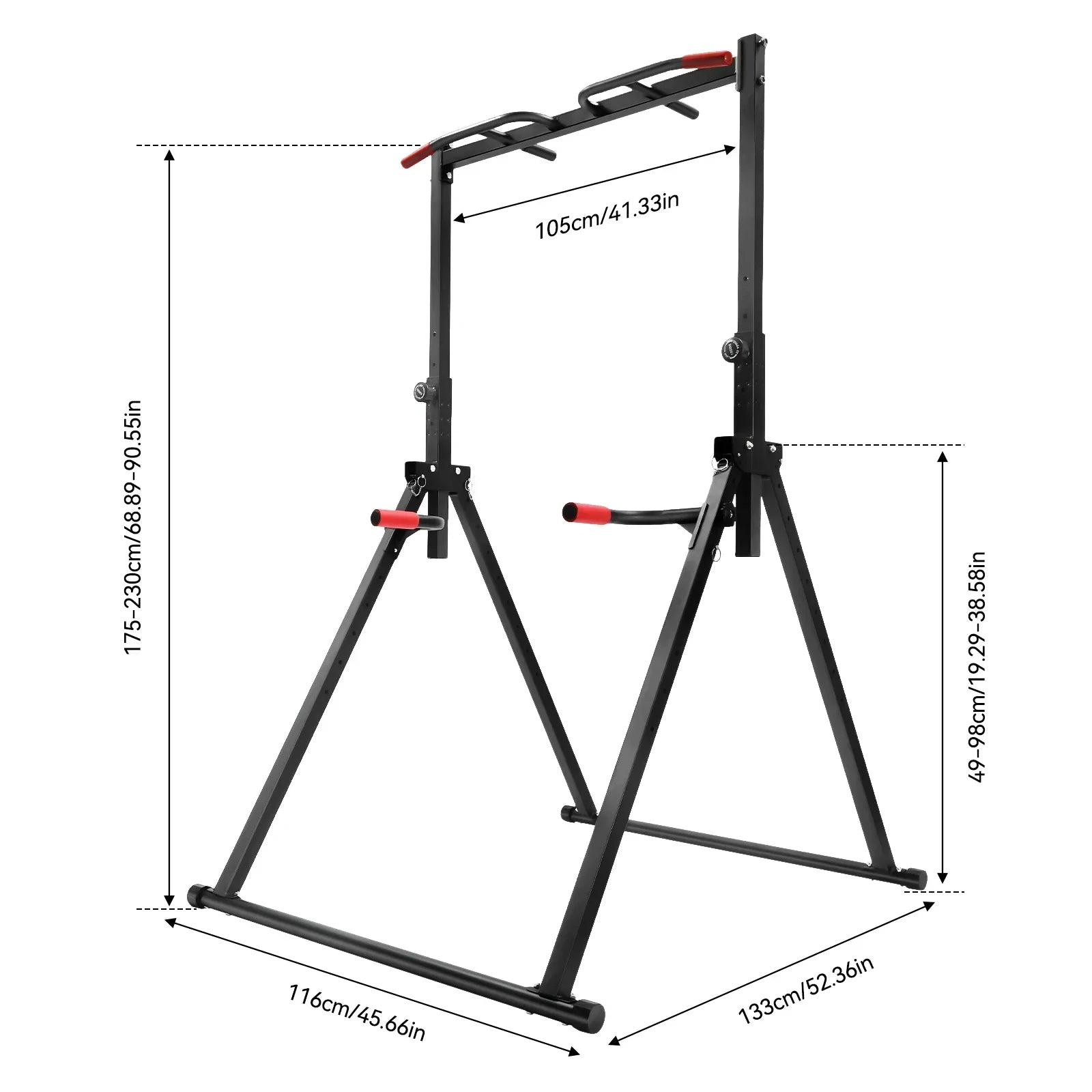 Freestanding Foldable Pull-Up Bar Station – Adjustable Height & 200KG Capacity for Home Strength Training - Zack Fitness