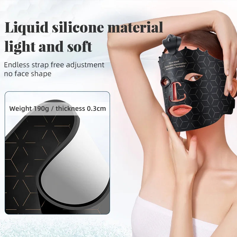 UBilli 7-Color LED Facial Mask – Red Light Therapy for Skin & Wrinkles - Zack Fitness
