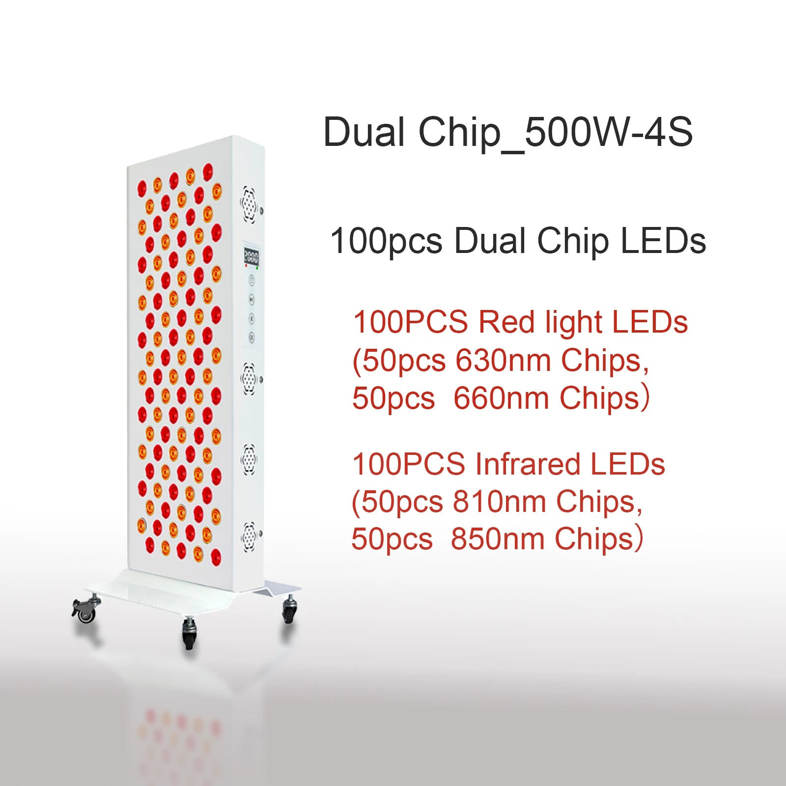 Dual Chip Red Light Therapy Panel 630nm 850nm – Face & Body Care - Zack Fitness