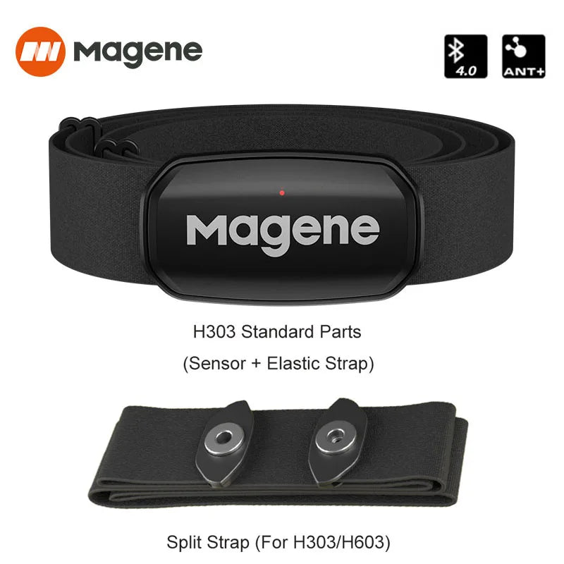 Magene H303 Heart Rate Monitor | Dual Bluetooth & ANT+ Chest Strap - Zack Fitness