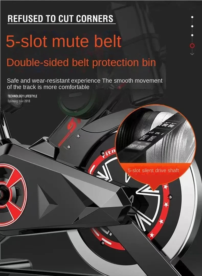 Silent Power Spin Bike – Indoor Weight Loss & Home Cardio Trainer (No Screen) - Zack Fitness