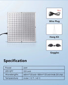 Red Light Therapy Panel – 225 LEDs (660nm & 850nm) for Skin, Pain Relief & Recovery - Zack Fitness