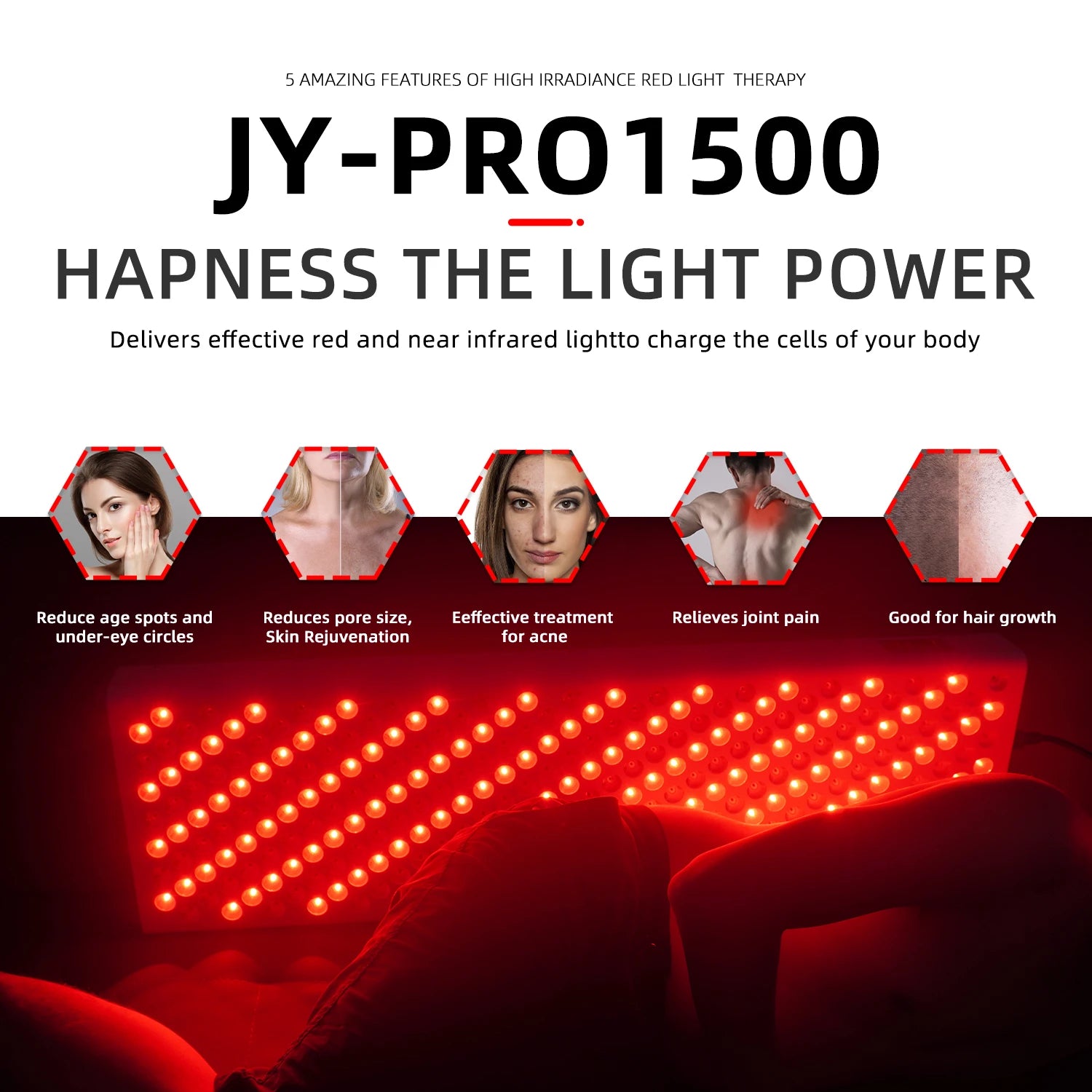 Dual Chip Red Light Therapy Panel 630nm 850nm – Face & Body Care - Zack Fitness