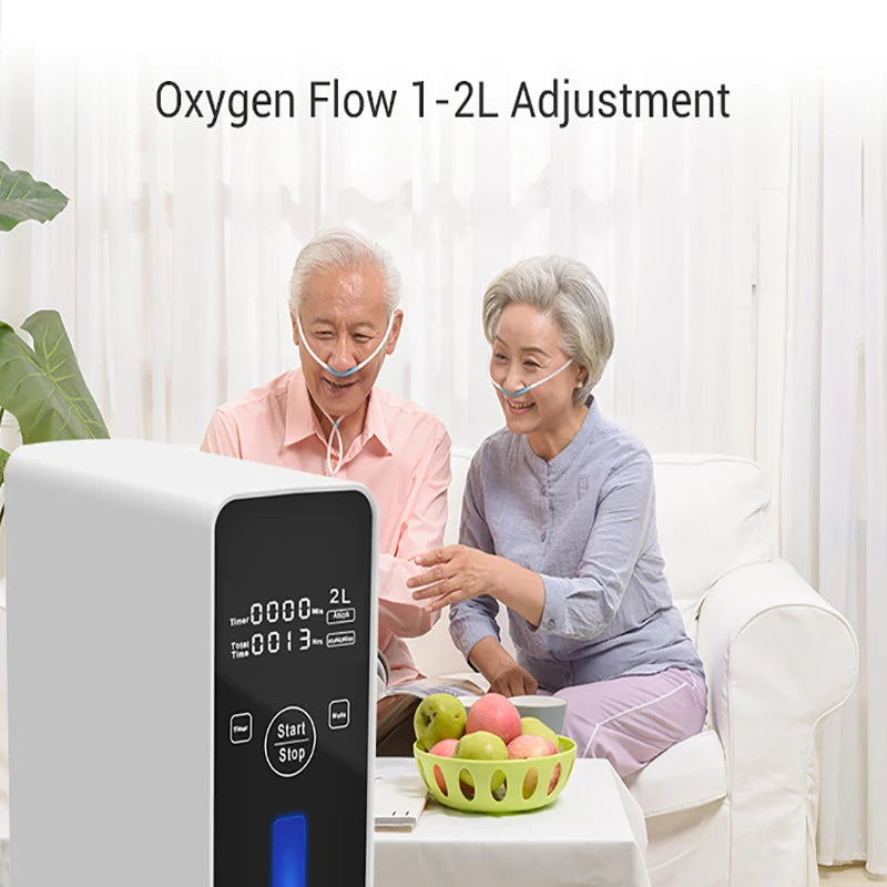 ZIQING Portable Oxygen Concentrator 1–2L | Home & Car Use 2025 - Zack Fitness