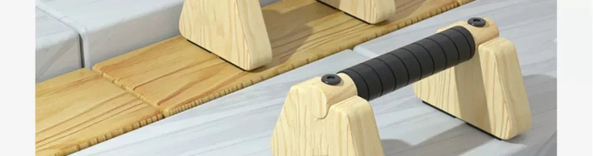Wooden Push-Up Bars – Beech Wood Parallettes for Calisthenics & Strength Training (Up to 300KG) - Zack Fitness
