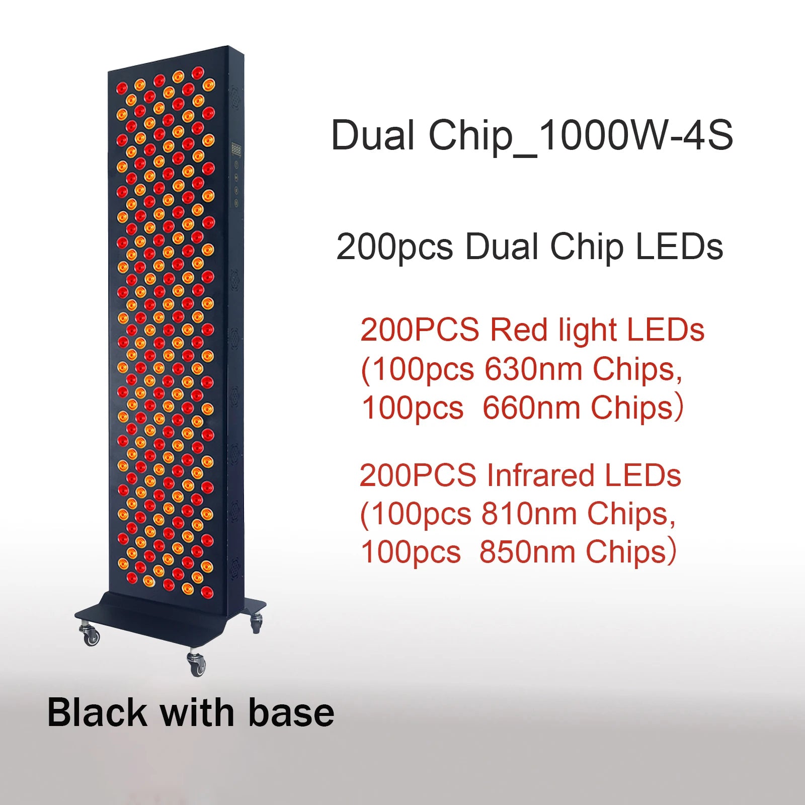 Dual Chip Red Light Therapy Panel 630nm 850nm – Face & Body Care - Zack Fitness